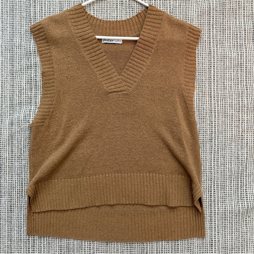 Cider Brown V-Neck Sweater Vest
